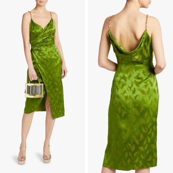 Ronny Kobo Collection Dresses & Skirts - Ronny Kobo Talia Silk Blend Midi Dress Green